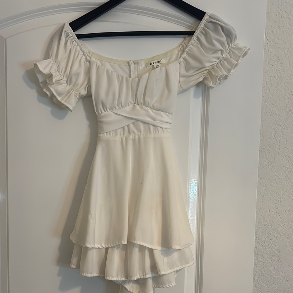 Miami White Off-Shoulder Mini Dress